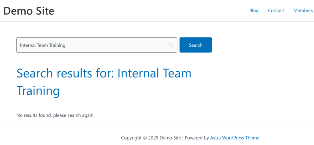No search result for document