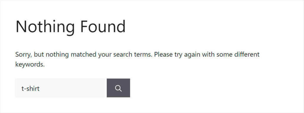 Nothing found results preview - SearchWP Nothing found results preview