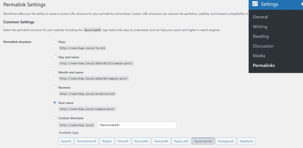 Permalink-Einstellungen WordPress - SearchWP Permalink-Einstellungen WordPress