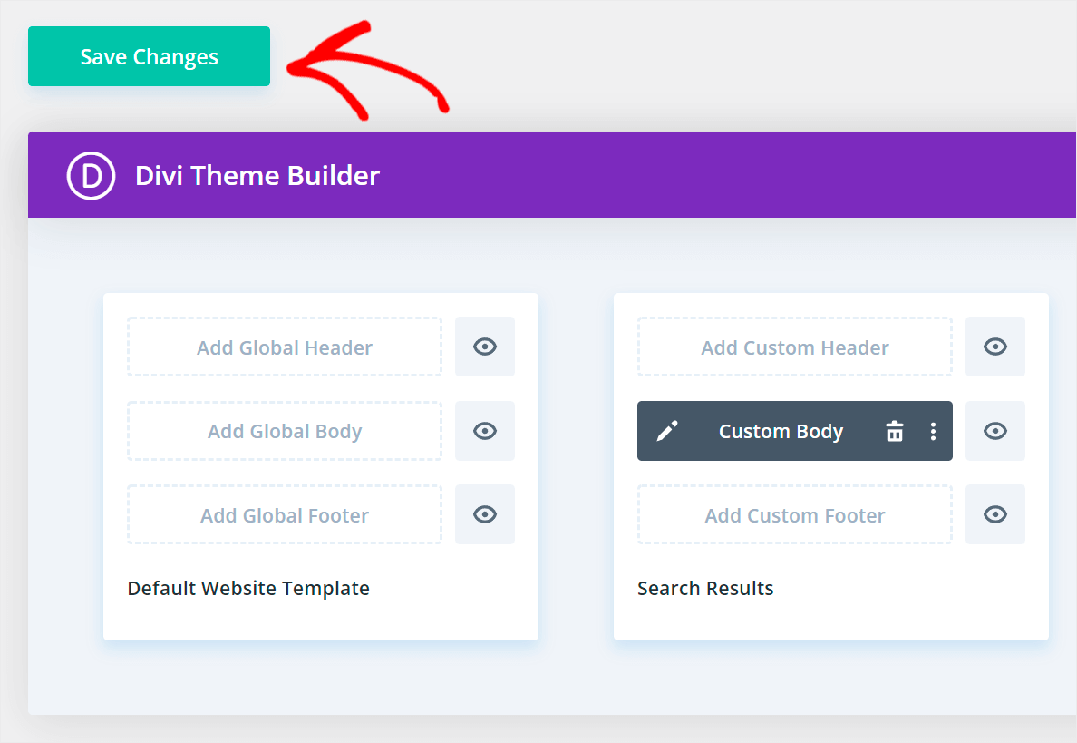 press the Save Changes button
