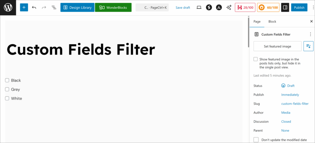Preview of custom fields filter in editor - SearchWP Preview of custom fields filter in editor