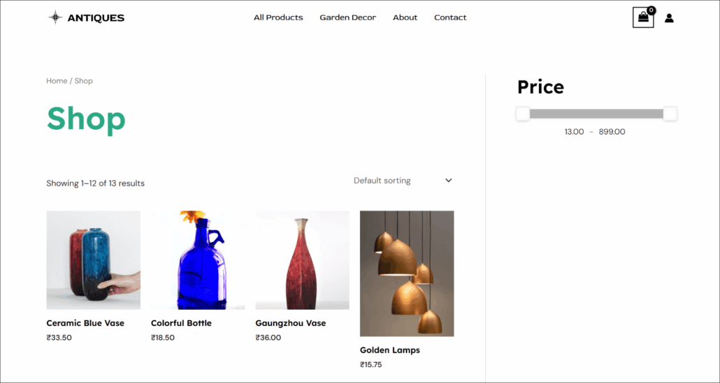 Range filter preview - SearchWP Range filter preview