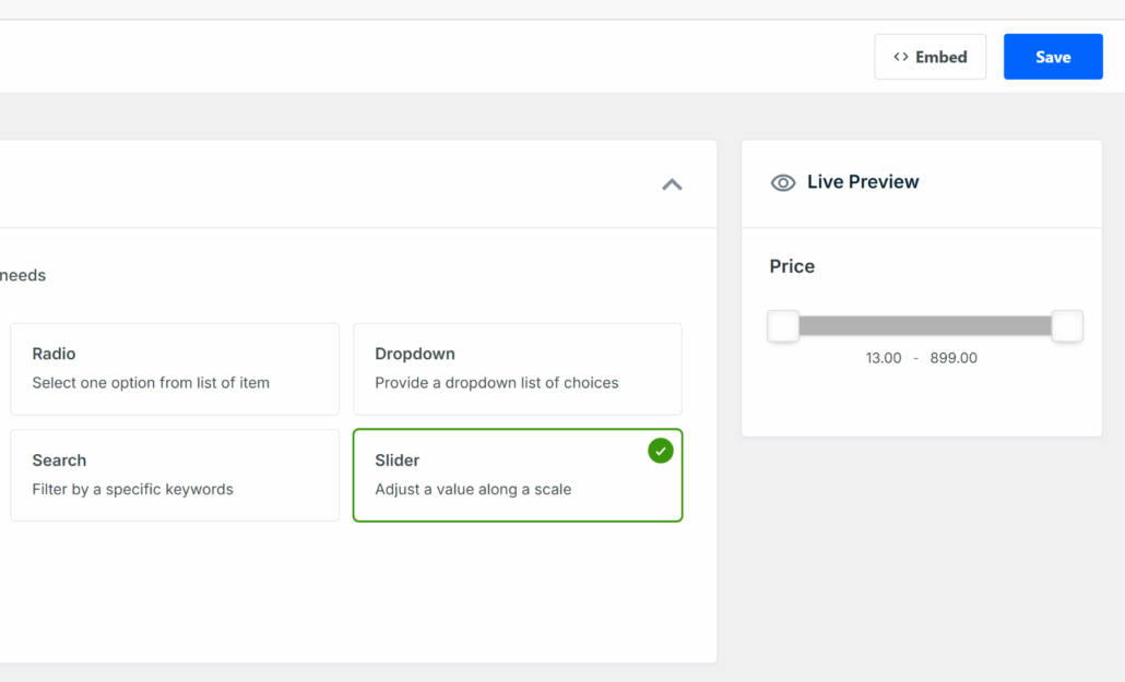 Save range filter - SearchWP Save range filter