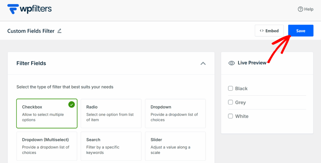 Save your custom fields filter - SearchWP Save your custom fields filter