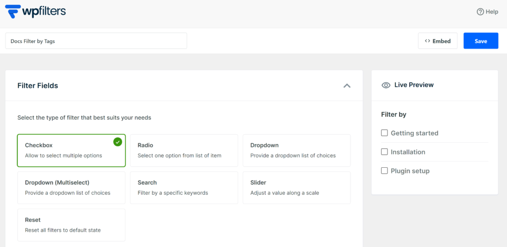 Save your docs tags filter - SearchWP Save your docs tags filter