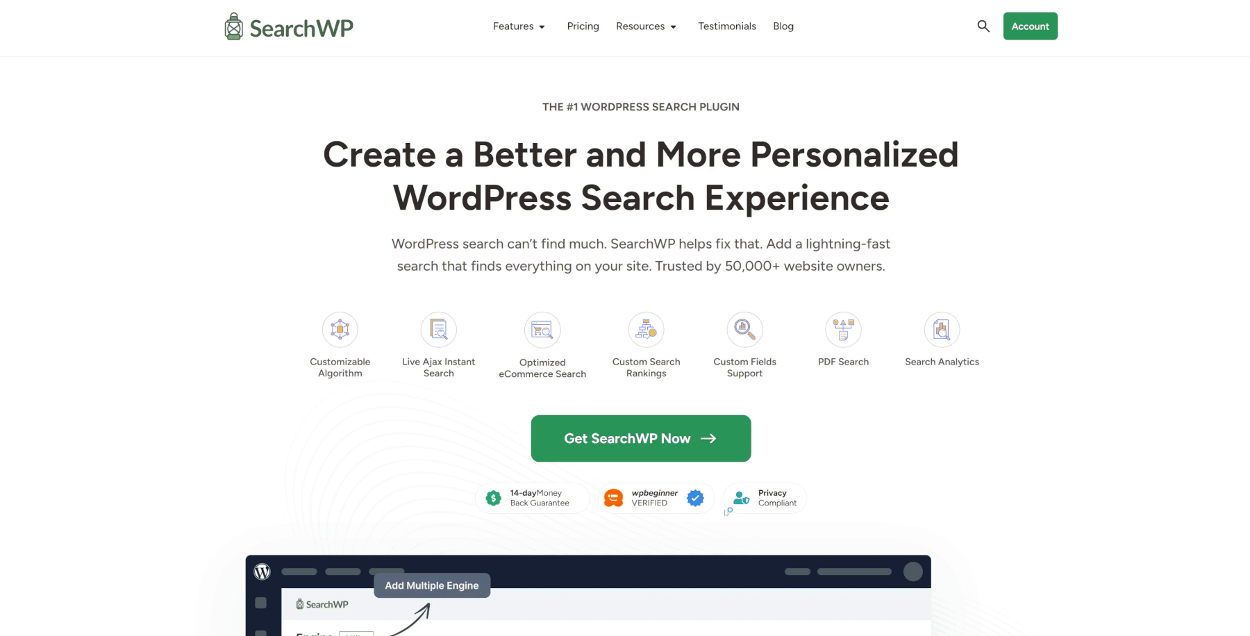 SearchWP modal form preview - SearchWP SearchWP modal form preview