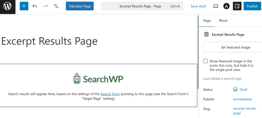 See preview and publish page - SearchWP See preview and publish page