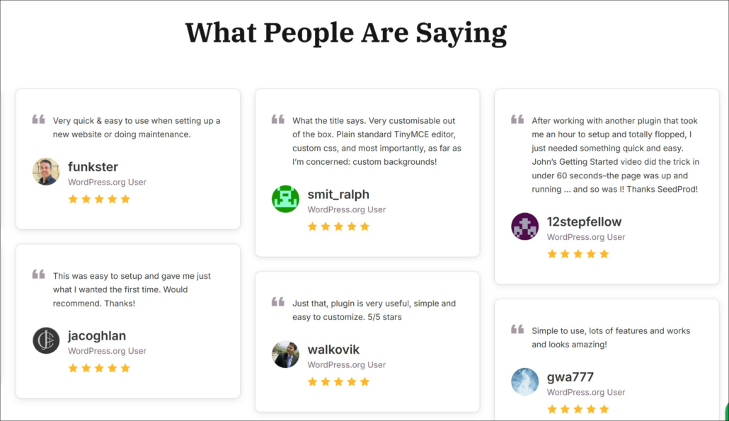 SeedProd reviews