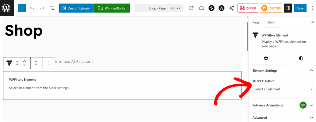 Select element filter - SearchWP Select element filter