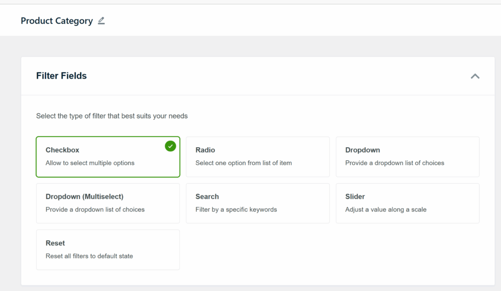 Select filter for product category - SearchWP Select filter for product category