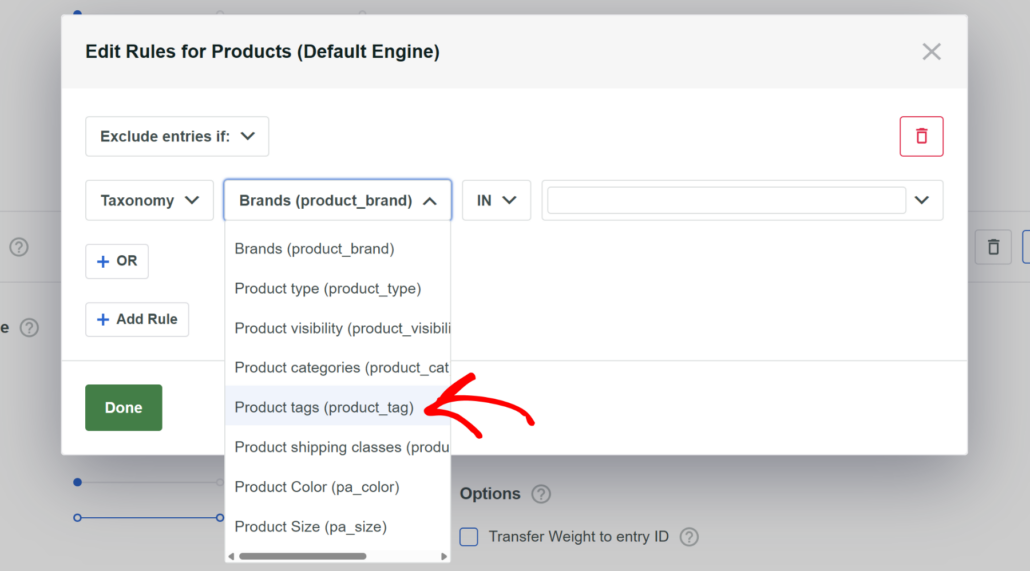Select product tags to exclude - SearchWP Select product tags to exclude