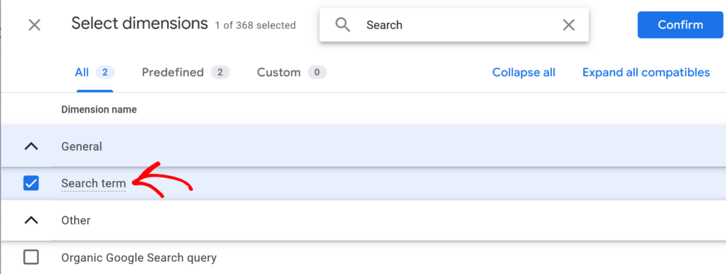 Select search term - SearchWP Select search term