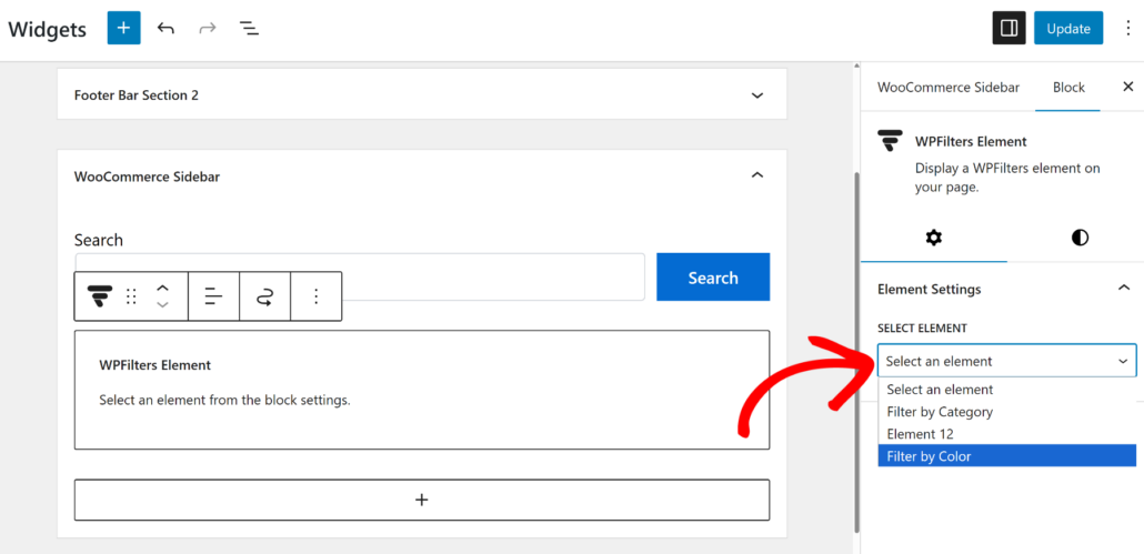 Select your product filter from widget settings - SearchWP Select your product filter from widget settings