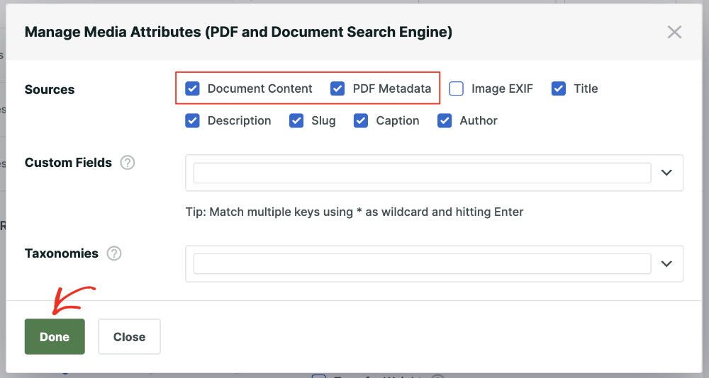 Making PDF and documents file searchable in SearchWP