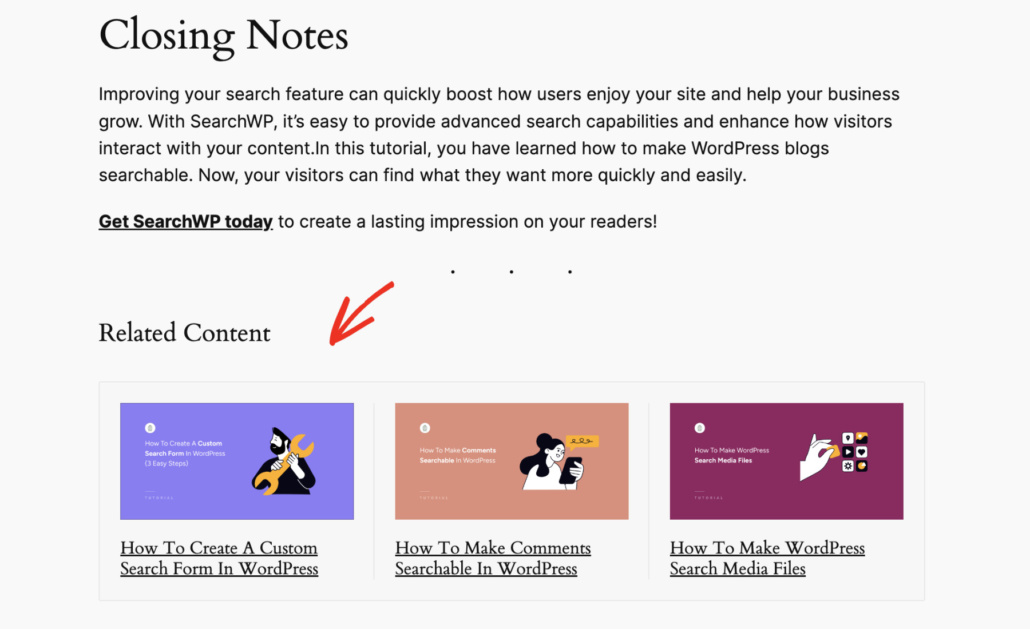 step62-show-related-6-1 - SearchWP How To Show Related Content In WordPress: See Related Content - Final Result