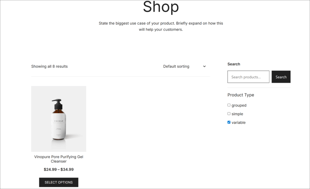 Test product type filters - SearchWP Test product type filters