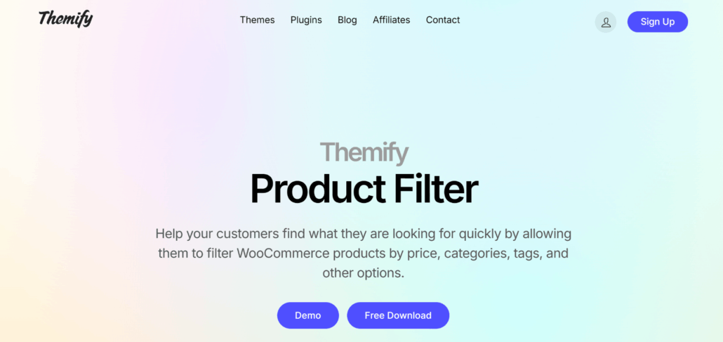 Themify product filter - SearchWP Themify product filter