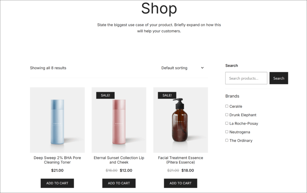 View brands filter in sidebar - SearchWP View brands filter in sidebar