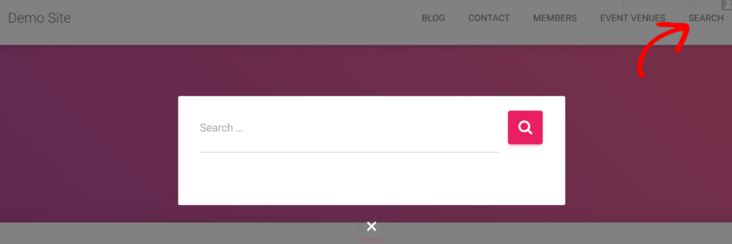 View modal form in menu - SearchWP View modal form in menu