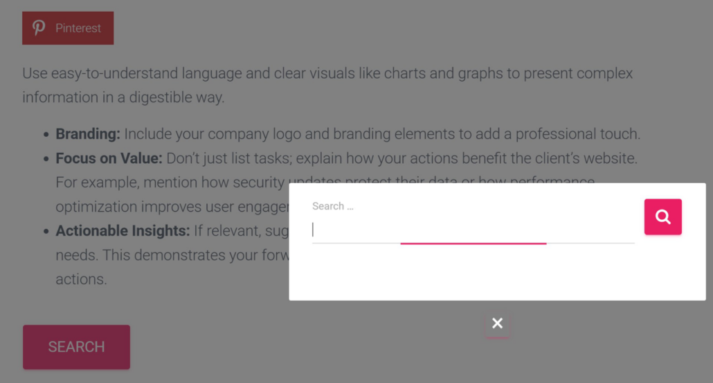 View modal form within content - SearchWP View modal form within content