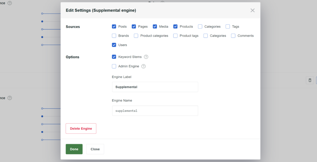 View new search engine
