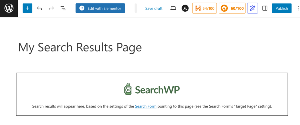 View search results block preview