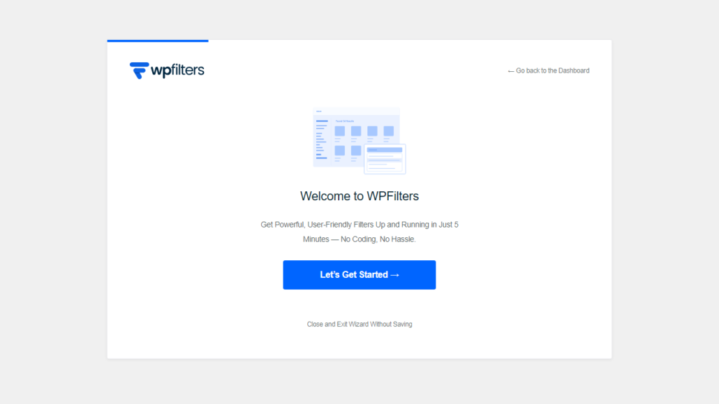 WPFilters setup wizard