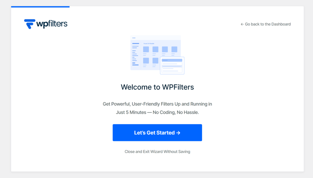 WPFilters setup wizard