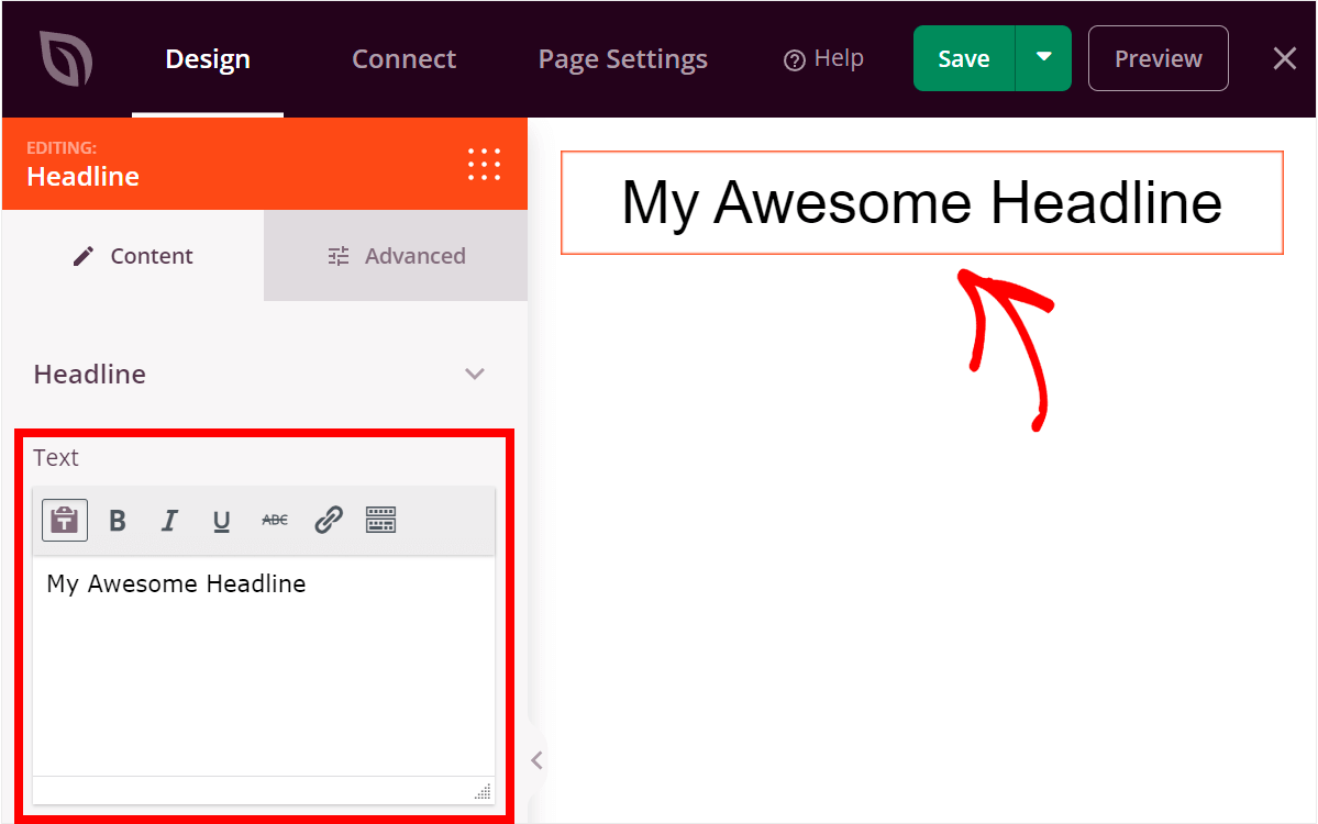 you can change the text